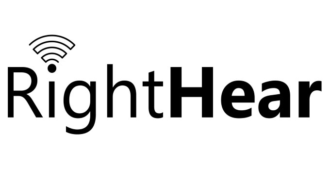 RightHear logo in black text on white background